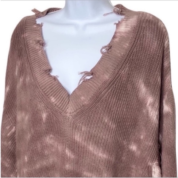 YOUNG FABULOUS & BROKE runaway tie dye ombré sweater NEW - Picture 2 of 10